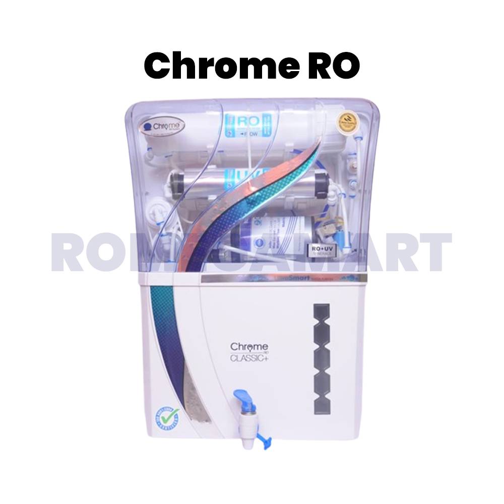Chrome Classic Plus 12 Liter Storage White Transparent Ro Water Purifier For Domestic Use - Sai Enterprises