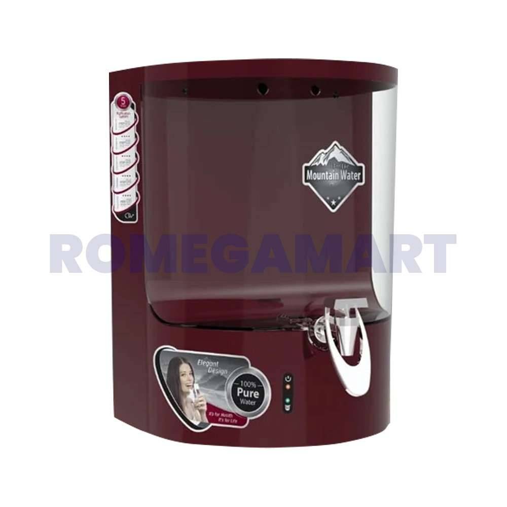 Clean Water RO+UV+COPPER+ALKLINE+TDS 10 Liter Storage Water Purifier Metallic Cheery 100% Food Grade Plastic With LED Indicator - GTB JI WATER SOLUTIONS