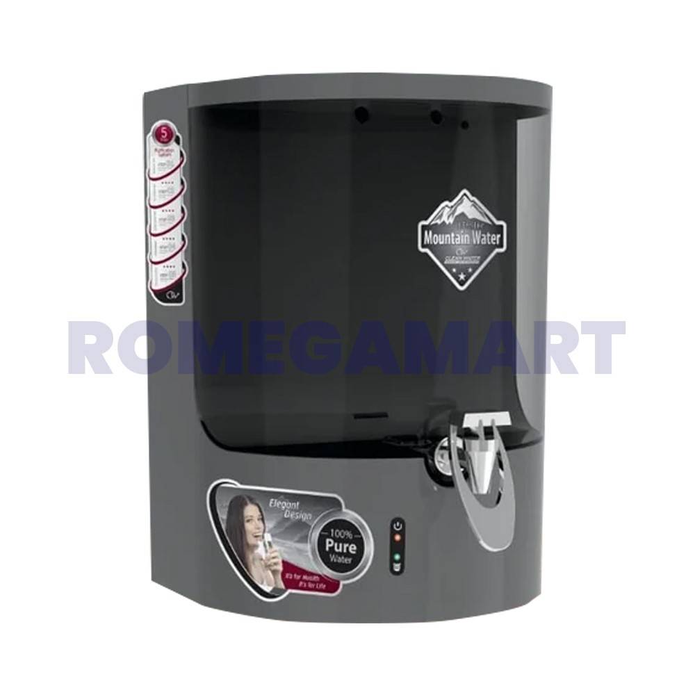 Clean Water 10 Liter Domestic RO Cabinet Metallic Grey 100% Food Grade Plastic With LED Indicator - P-Tech Aqua India