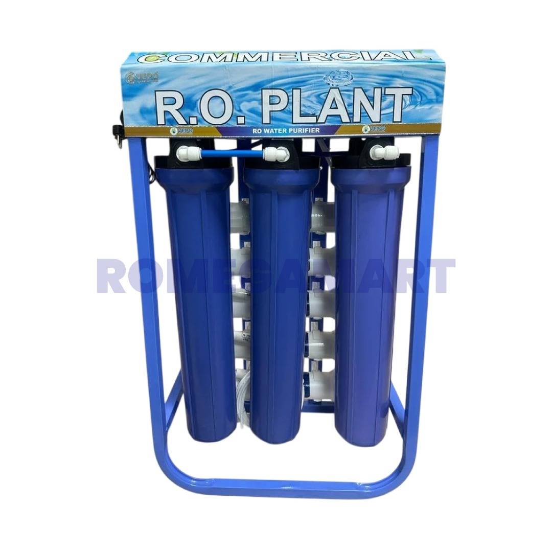 50 LPH Fully Coverd Stand RO Plant Blue Color For Commercial  Use - Chandausi RO & Care Centre