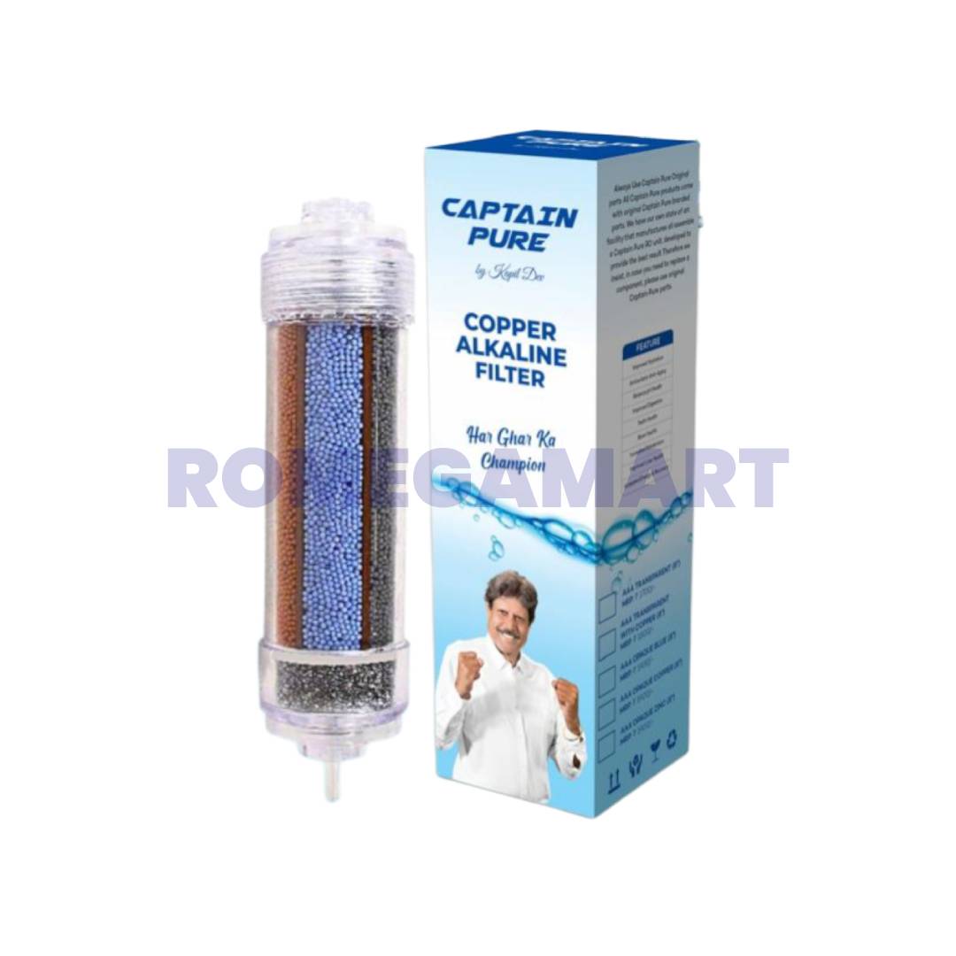 Captain Pure Copper Alkaline Filter Transparent Use For Water Purifier - Mindcool Aqua