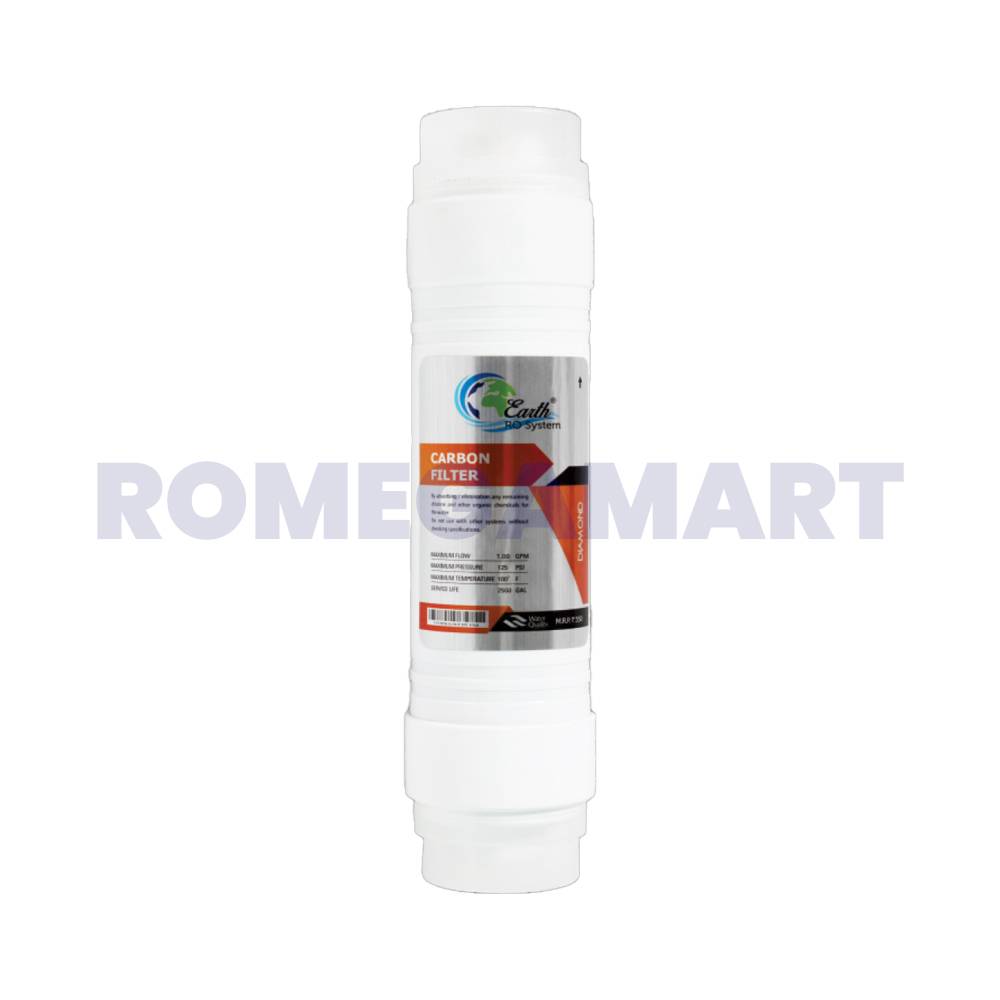 Earth RO System Diamond Carbon Filter White Color For Domestic Use White Color - EARTH RO SYSTEM