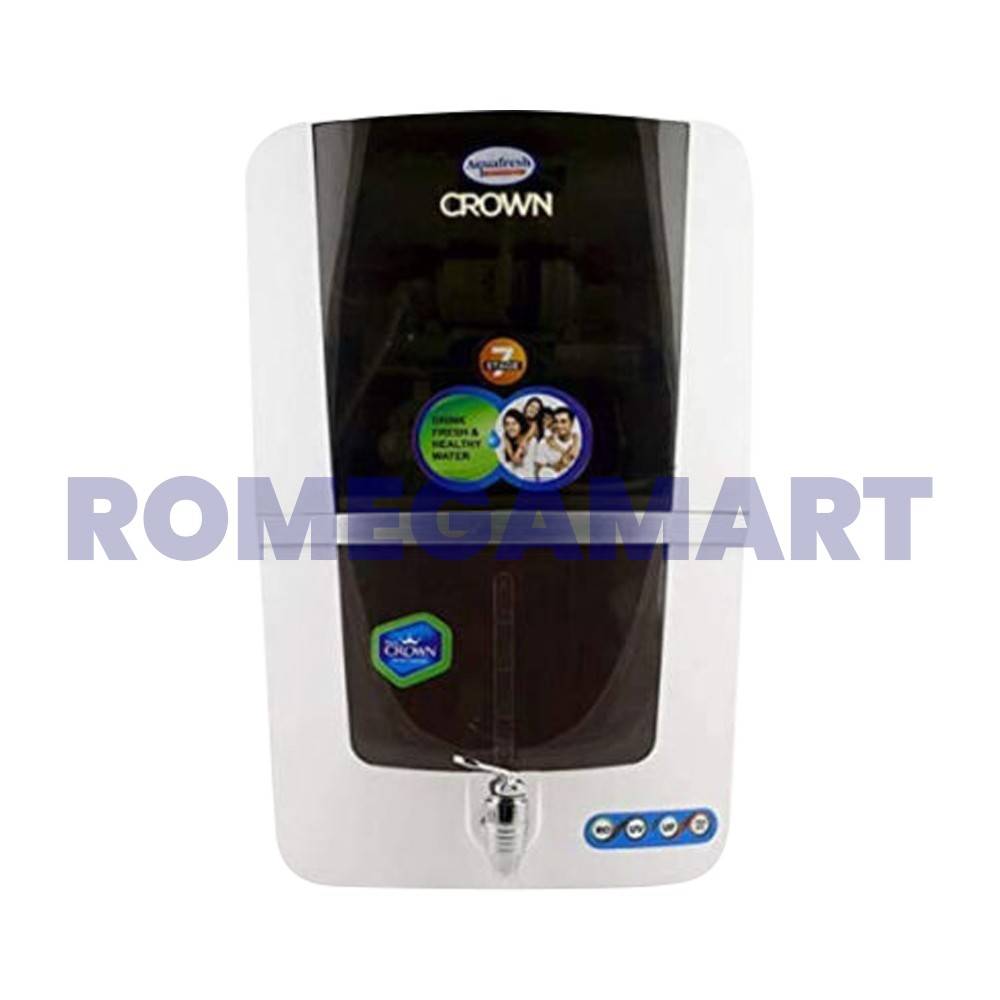 DPW CROWN RO+UV+UF+TDS+Alkaline 12Liter Storage Water Purifier Black With White Body - Drink Pure Water