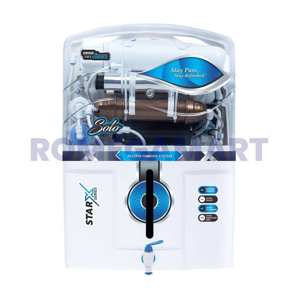 Star X Water Purifier RO+UV+COPPER+ALKLINE+TDS 14 Liters Storage ABS Plastic Material Solo Blue Sticker Suitable For Domestic - GTB JI WATER SOLUTIONS