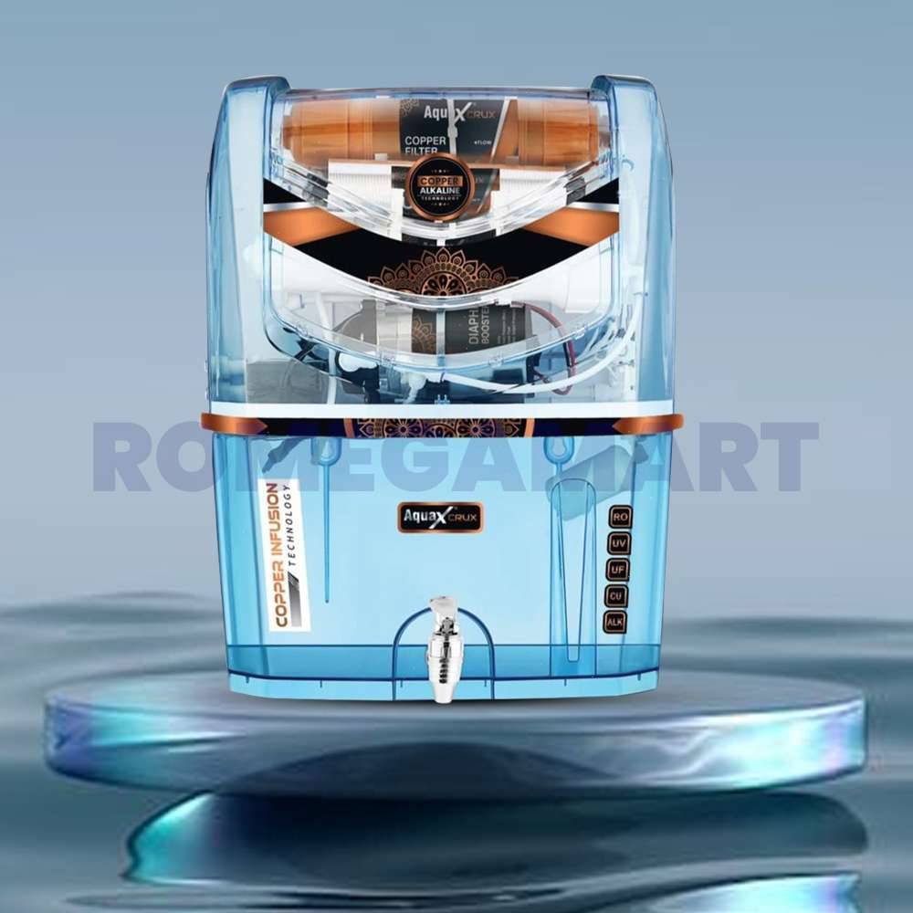 AquaX Crux TPT Water Purifier RO+UV+UF 12 Liter Storage  Blue ABS Plastic Material For Domestic - GTB JI WATER SOLUTIONS