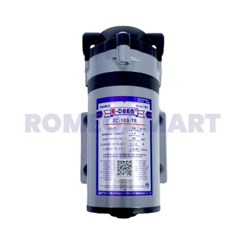 Echen EC-130-75 GPD Pump Silver Color 24 Volt For Domestic Use - GTB JI WATER SOLUTION 