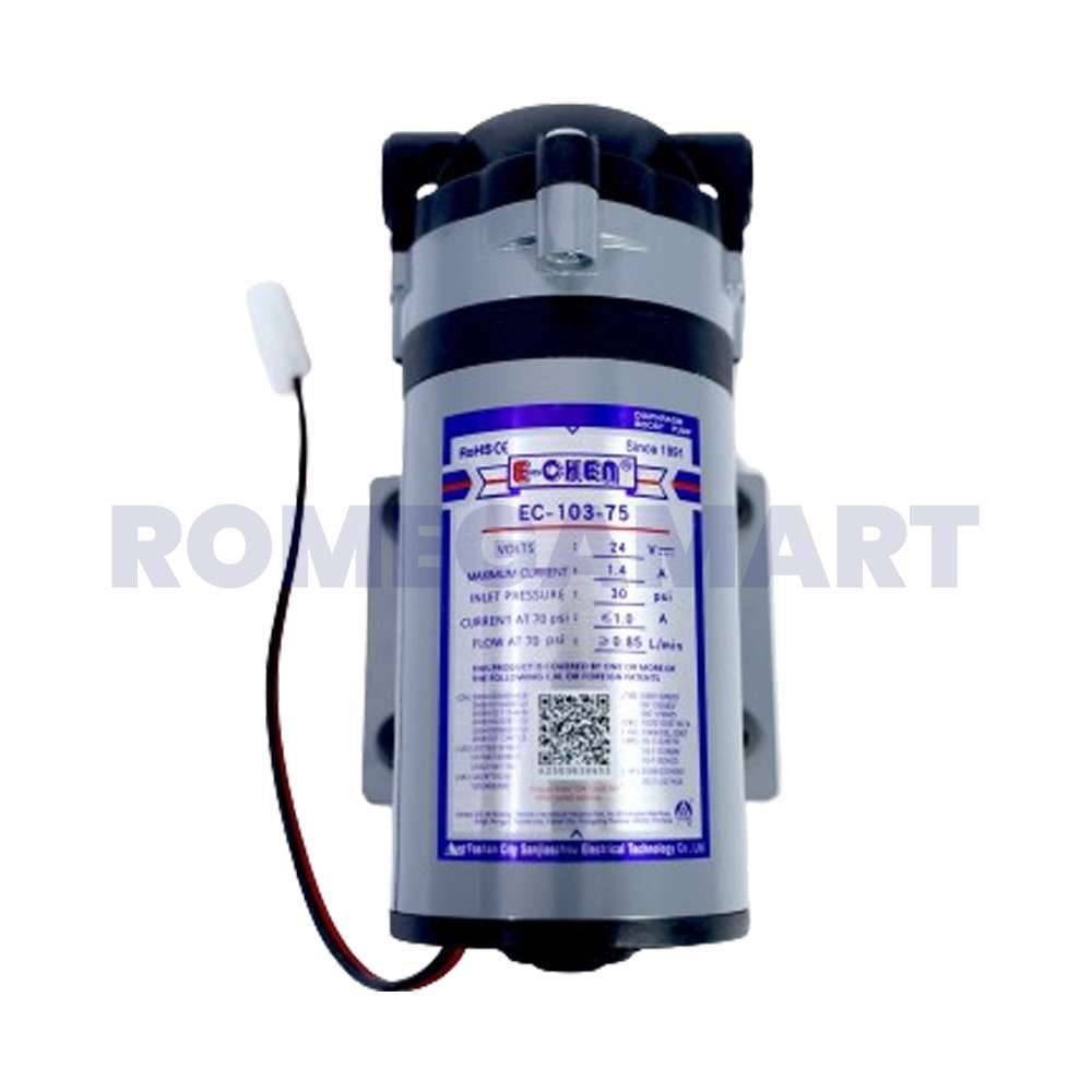 Echen EC-130-75 GPD Pump Silver Color 24 Volt For Domestic Use - GTB JI WATER SOLUTION 