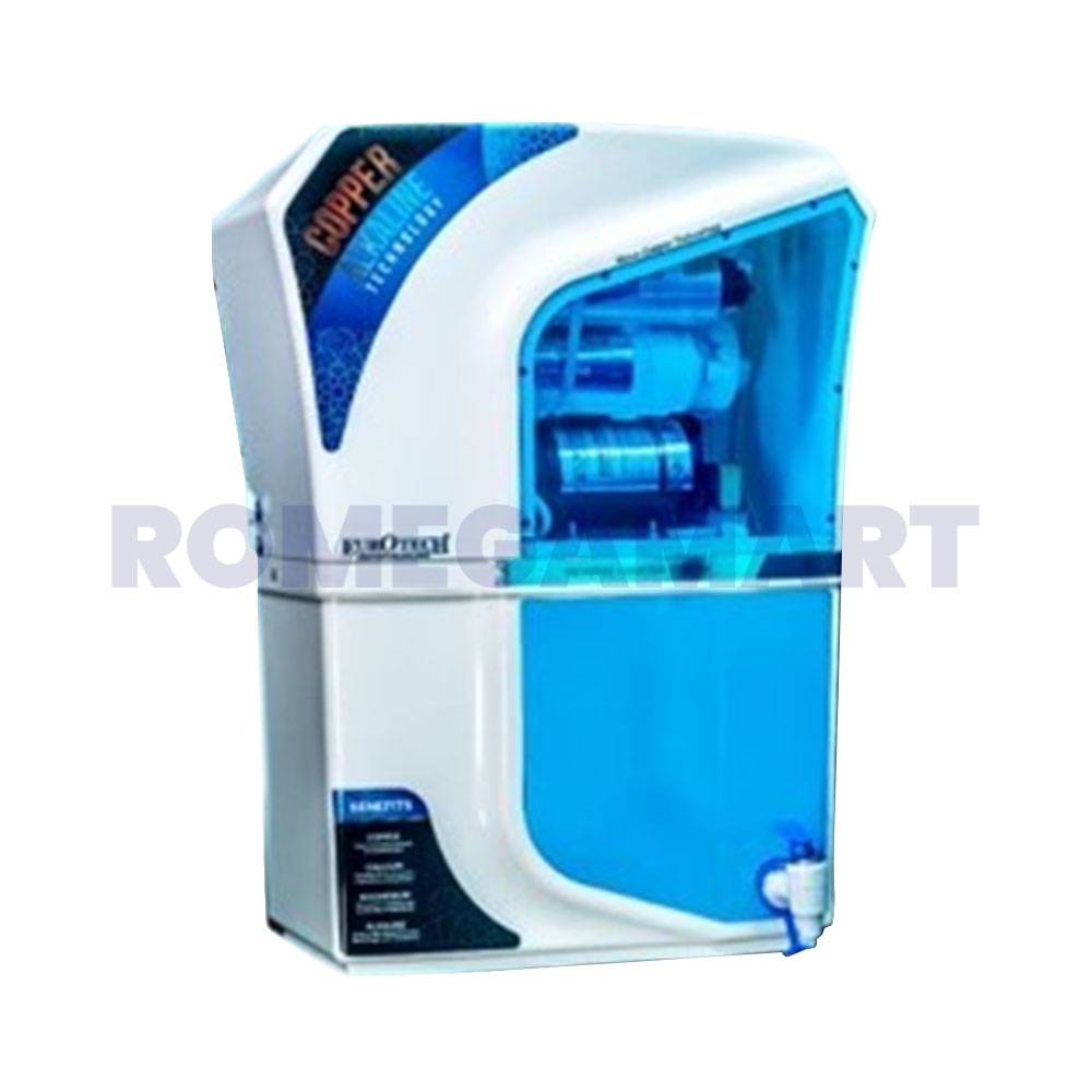 Eurotech Meghna White With Blue Transparent Ro+alkaline Water Purifier 12 Liter Storage - Midas Corporation
