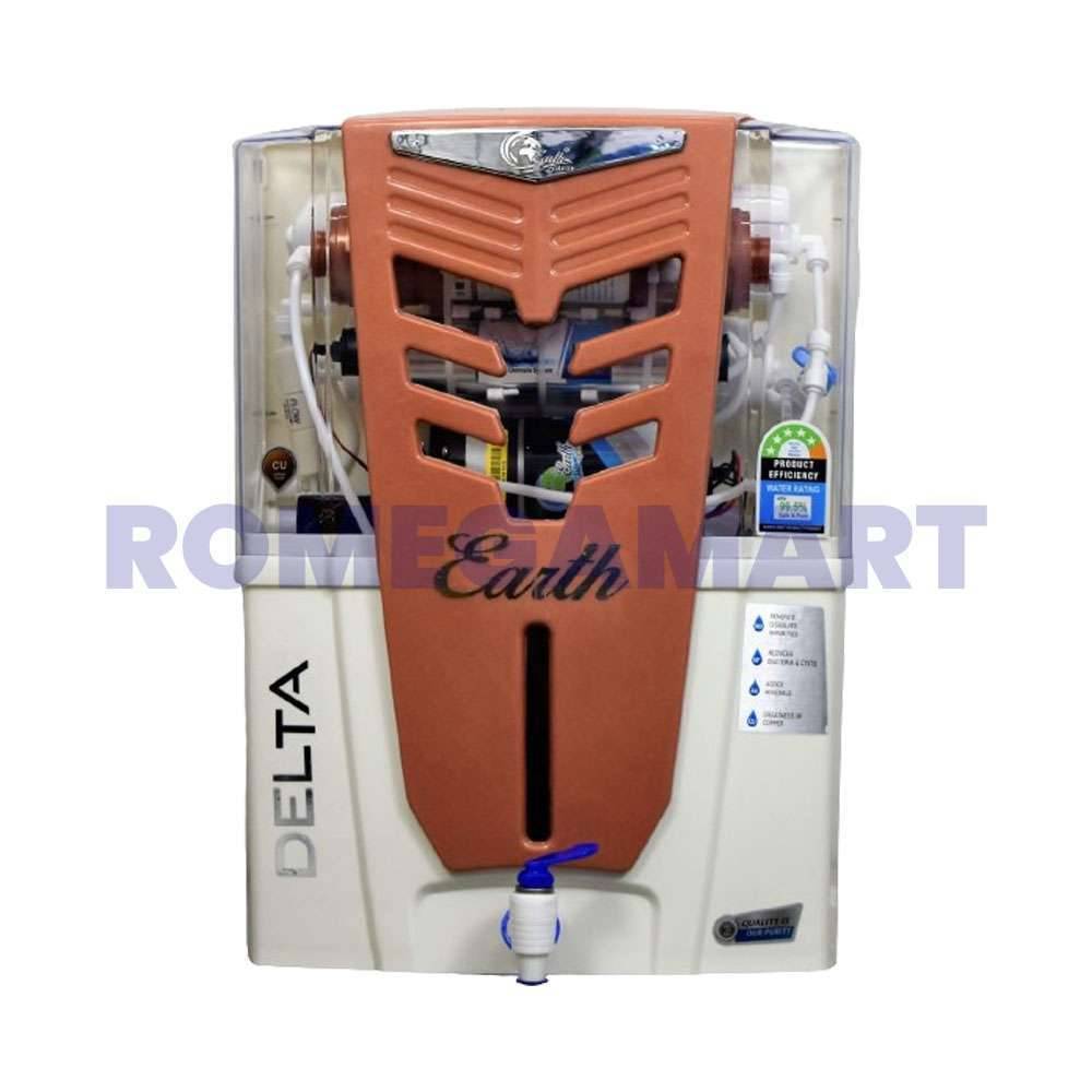 Earth Delta 15 Liter Storage White With Copper Water Purifier - EARTH RO SYSTEM