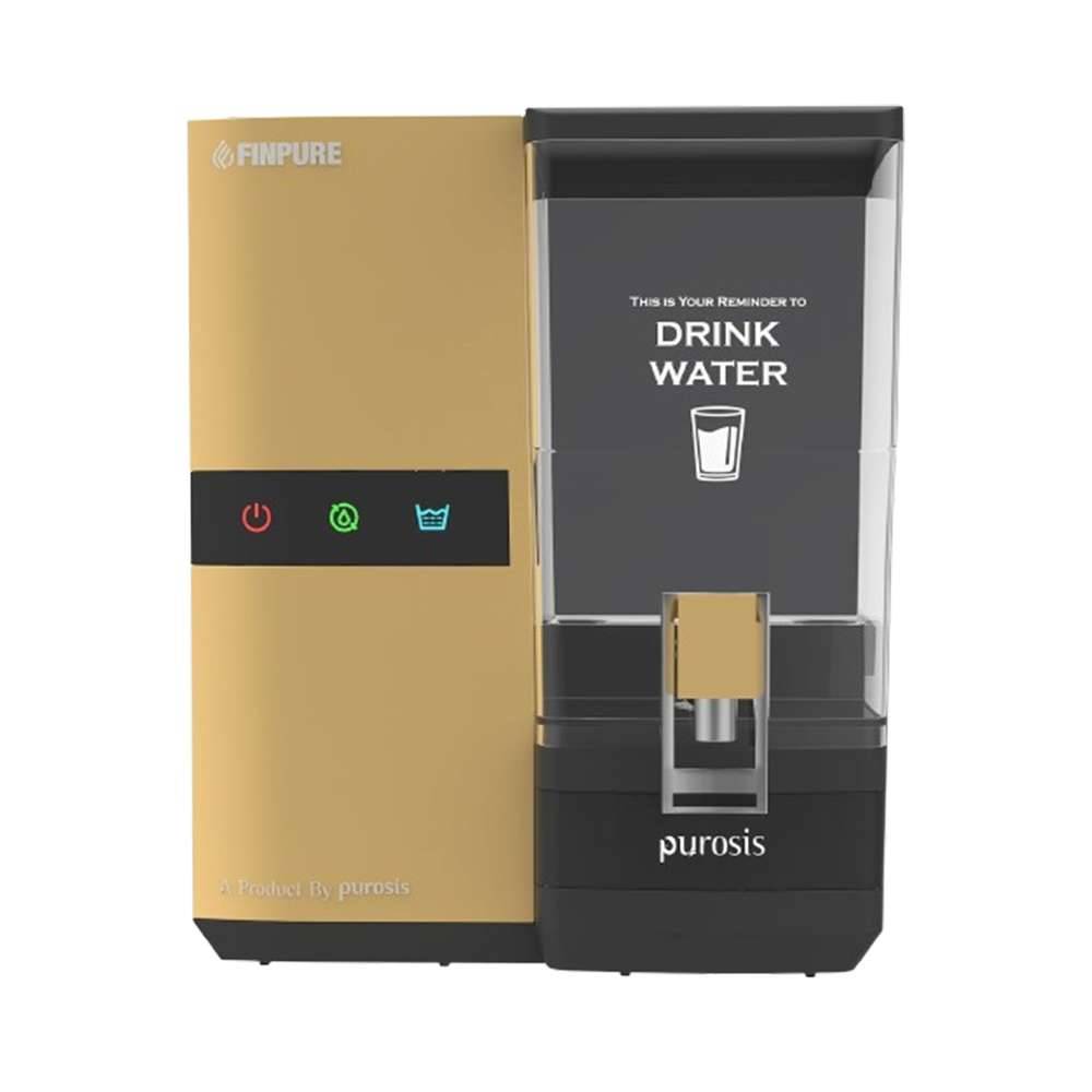 Finepure Copper Gold Water Purifier 9 Liter Storage RO + TDS + ALKALINE Suitable For Domestic - Shree Shubh Water Purifier