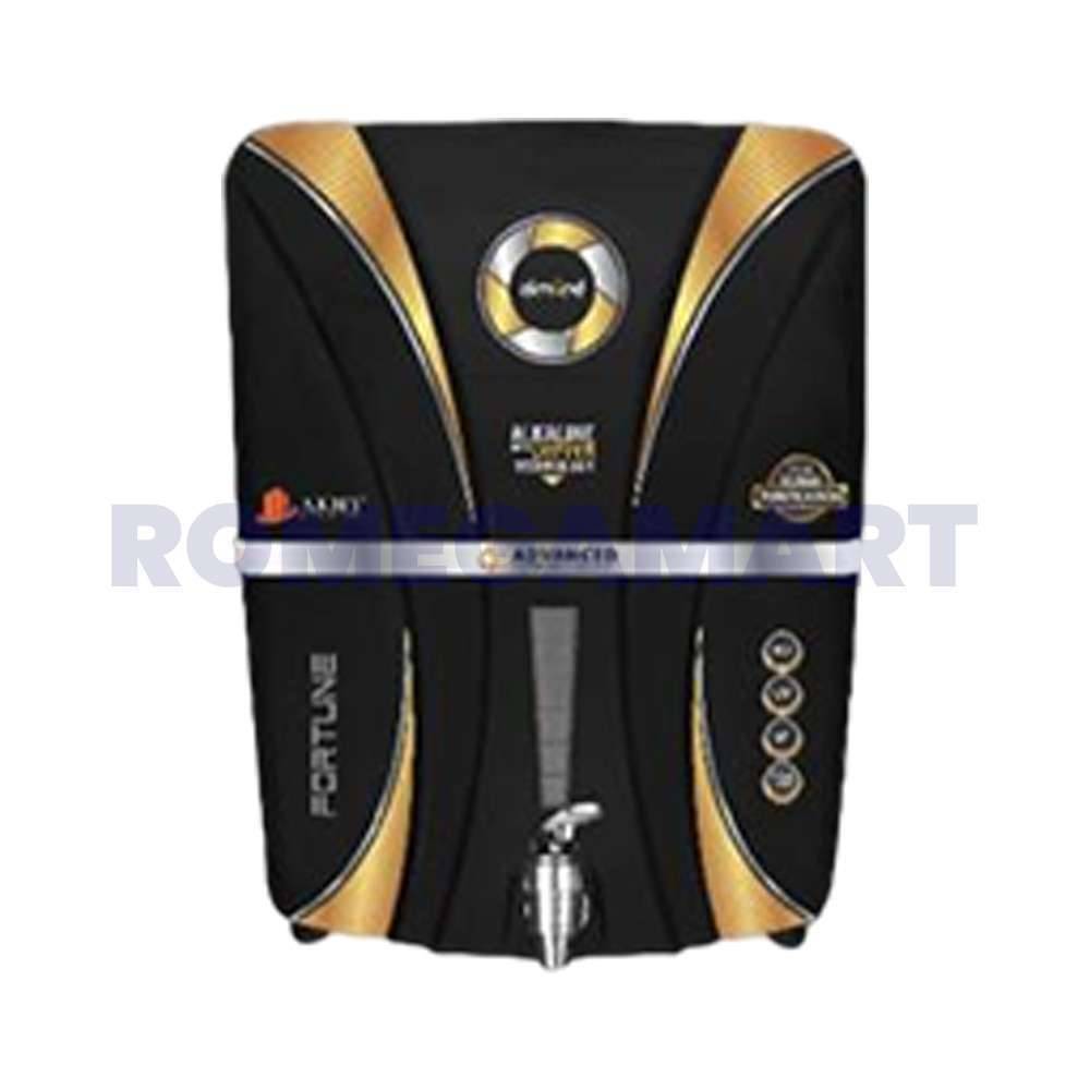 Fortune Copper Almond Black RO+UV+COPPER+ALKLINE+TDS Water Purifier 12 Liter Storage ABS Plastic Material - JAZZ PURE WATER SOLUTIONS