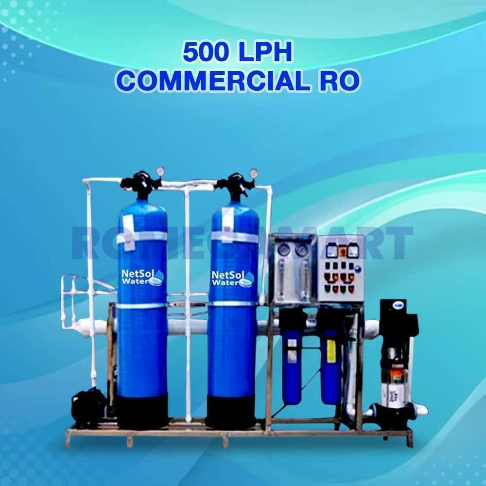 Fully Automatic 500 LPH Commercial-Industrial RO Plant FRP Material With Sediment Single Phase Filter, Carbon, Sand & Reverse Osmosis Technology - NETSOL WATER SOLUTIONS PRIVATE LIMITEDKXSBEEDOOQ