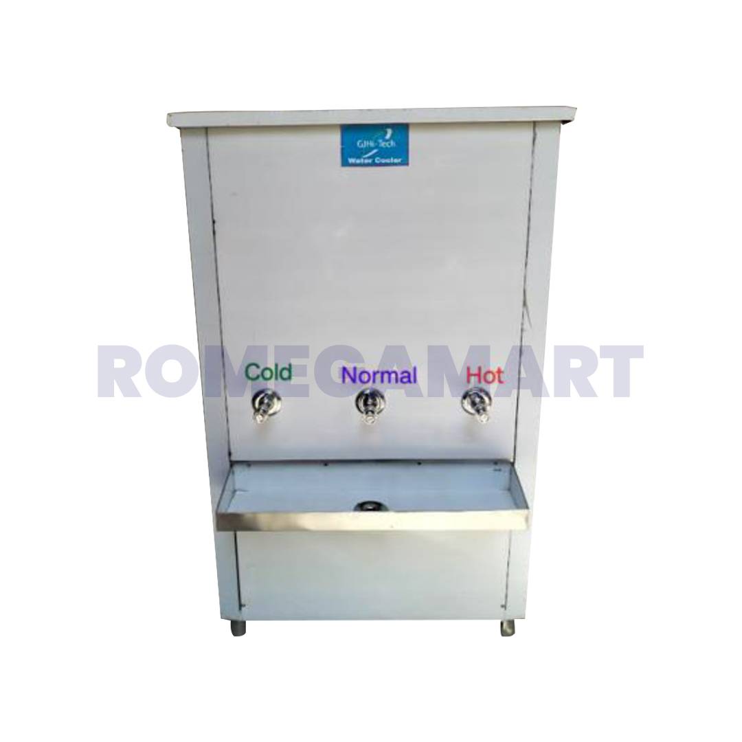 HI-Tech 100 Liter Hot and Cold 3 Tap Water Cooler Stainless Steel Material - Gangajal Ro System