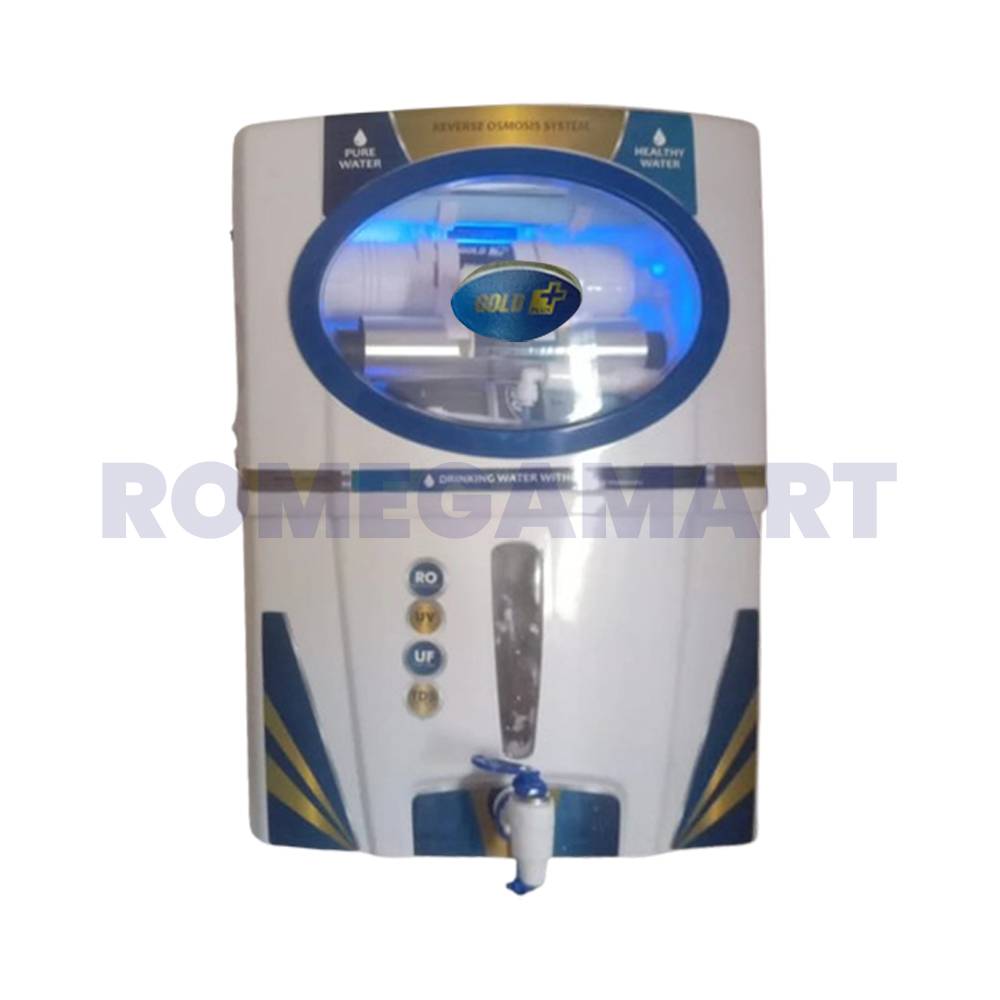 Gold+ White Transparent Water Purifier RO+UV+UF+MINERAL CARTRIDGE+TDS CONTROLER - Super Fine Trading CO