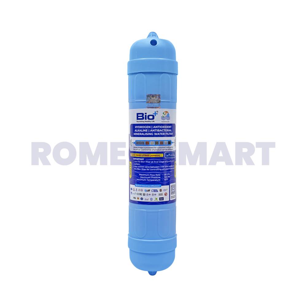Bio+ 11 Inch Filter H2AAA Plastic Material Blue Color For Domestic - Amba Shakti Electronics
