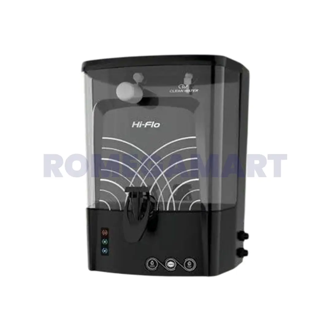 Hi Flo Metallic Black Water Purifier 15 Liter Storage For Domestic Use - JEYAM TRADERS