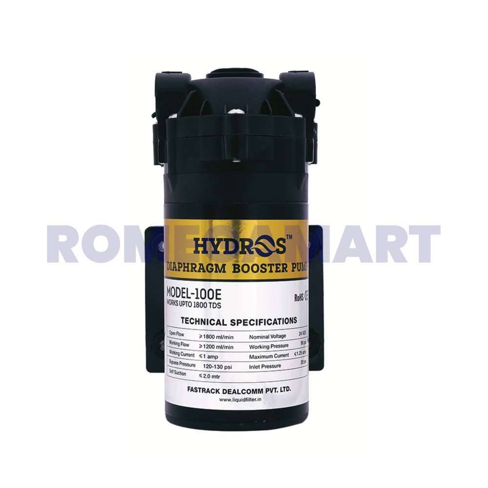 Hydros RO Diaphragm Water Purifier Booster Pump 100 GPD For Domestic Use - MCLORD