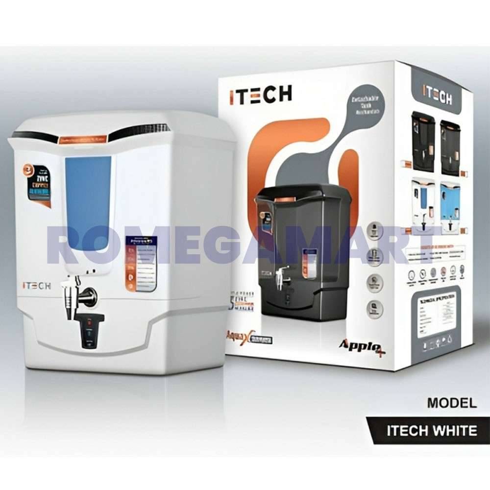 ITECH White RO RO+UV+UF+TDS+ALKLINE+COPPER+MINERAL 10 Liters Storage Water Purifier ABS Plastic Material For Domestic Use - GTB JI WATER SOLUTIONS