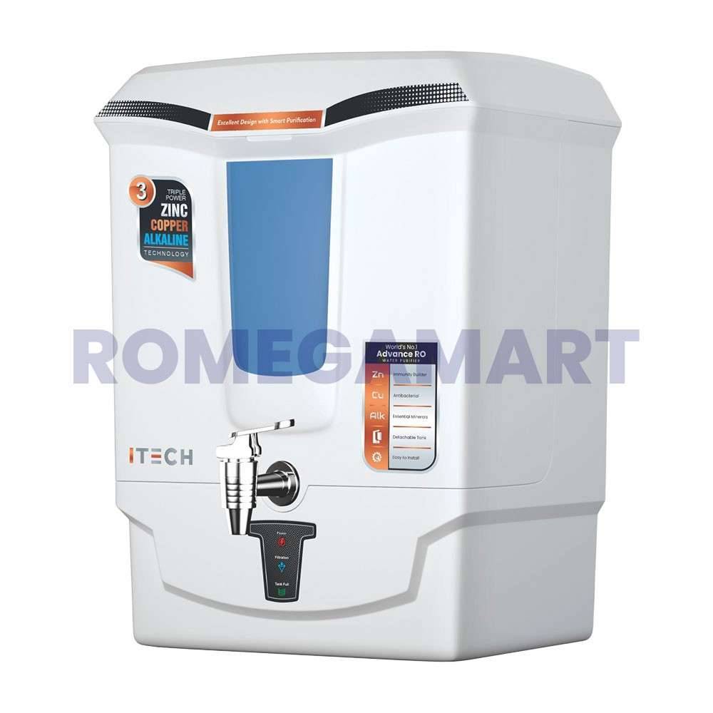 ITECH White RO 10 Liters Storage RO+UV+UF Water Purifier ABS Plastic Material For Domestic Use - GTB JI WATER SOLUTIONS