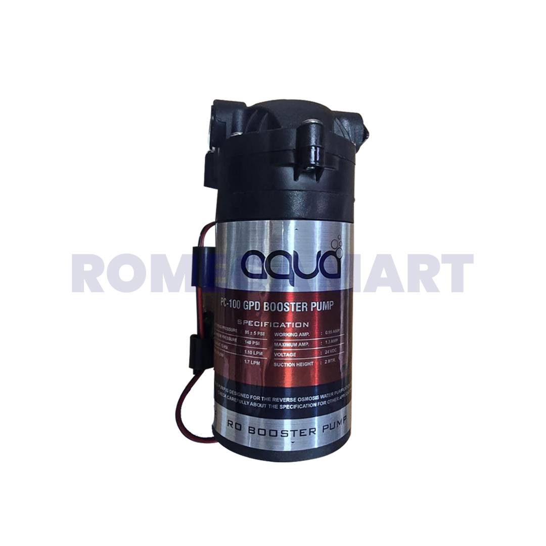 Aqua PC 100 GPD Booster Pump Black Color For Domestic Use - Pawan Electronics