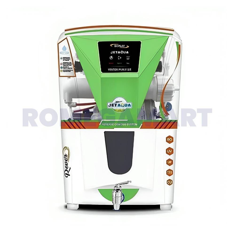 Jet Aqua Rever White Transparent With Orange Sticker 10 Liter Water Purifier With LED Indicators - NK WATER TECHNOLOGY