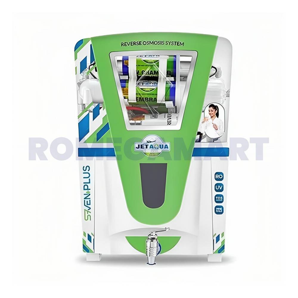 Jet Aqua Seven Plus 10 Liter Storage Water Purifer 5 Satges Purification White Transparent With Blue Sticker - NK WATER SOLUTION