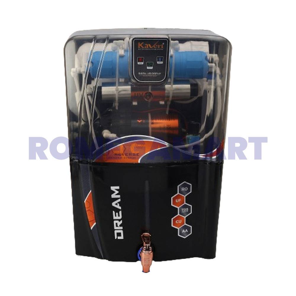 Kaveri Dream RO+UV+UF+TDS+AA Black Transparent 12 Liter Storage Water Purifier - EARTH RO SYSTEM