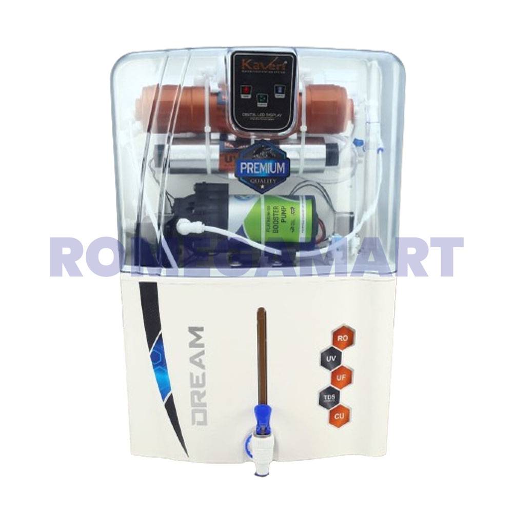 Kaveri Dream RO+UV+UF+TDS+CU White 12 Liter Storage Transparent Water Purifier - EARTH RO SYSTEM