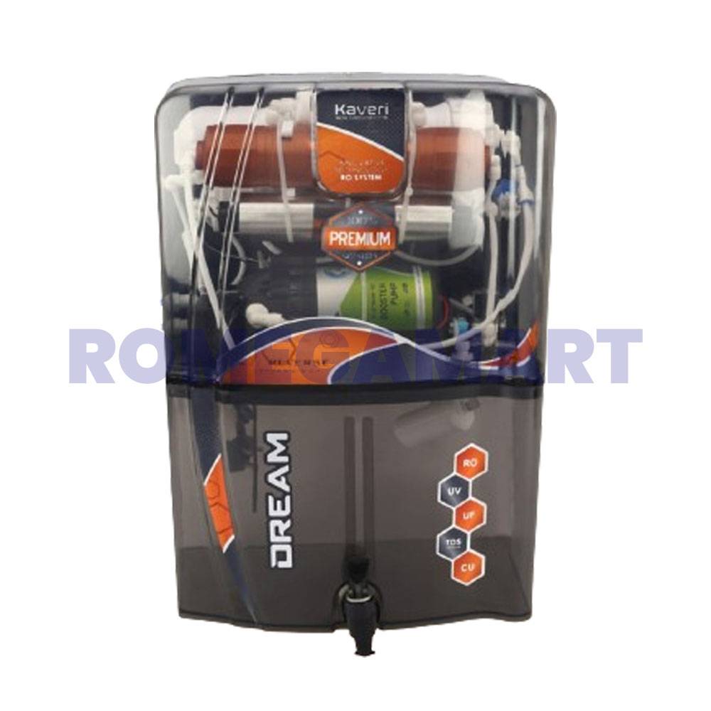 Kaveri Dream 12 Liter Storage Grey Transparent Table Top  Water Purifier RO+UV+UF+TDS+CU - EARTH RO SYSTEM