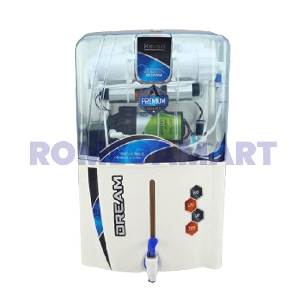 Kaveri Dream RO+UV+UF+TDS White Color Transparent Body Table Top 12 Liter Storage Water Purifier - EARTH RO SYSTEM