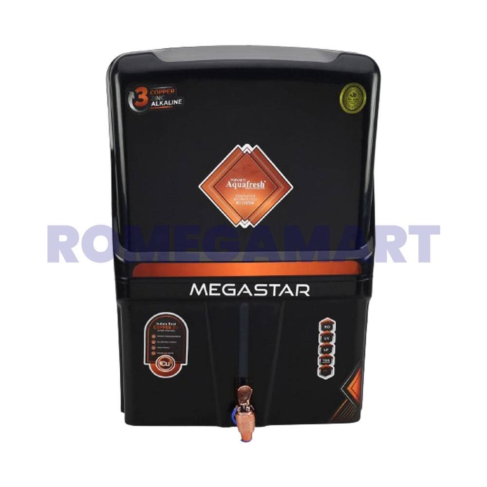 Kaveri Megastar Black RO+UV+UF+TDS+CU 12 Liter Storage Water Purifier - EARTH RO SYSTEM