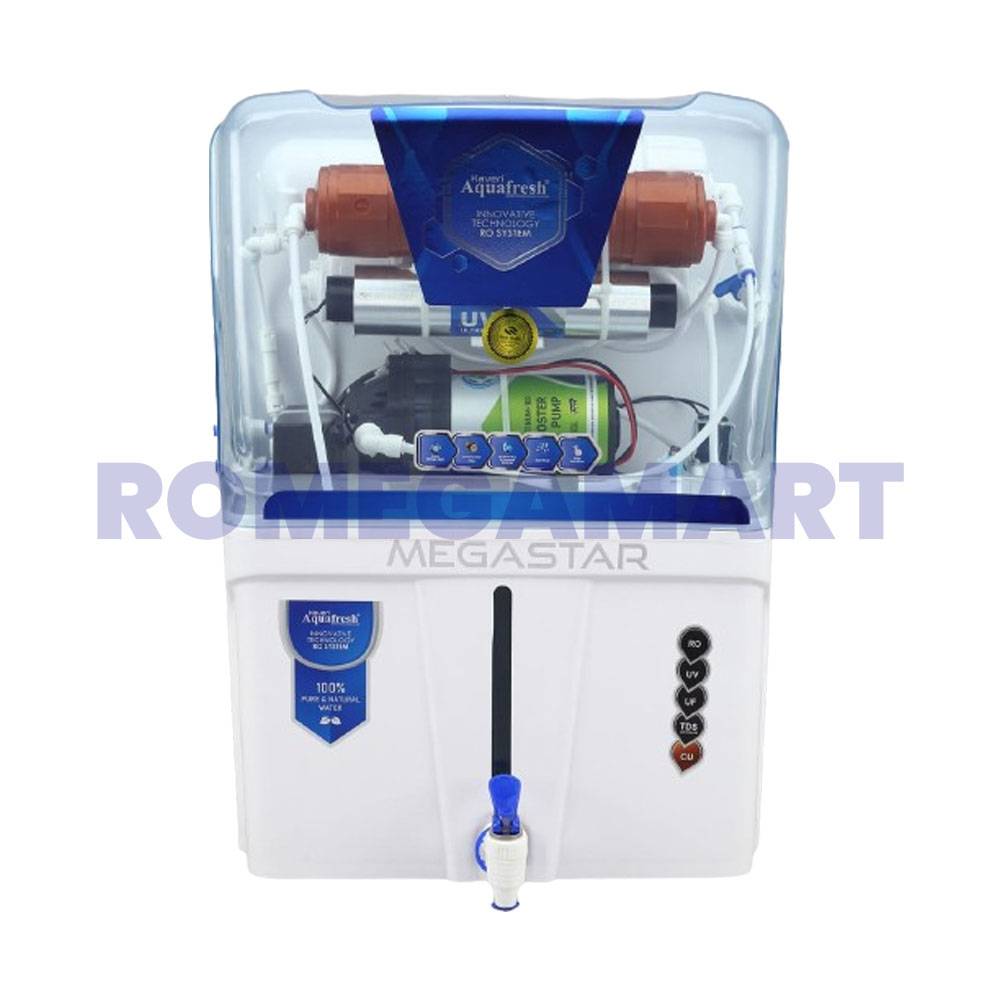 Kaveri Megastar White Transparent RO+UV+UF+TDS+CU 12 Liter Storage Water Purifier - EARTH RO SYSTEM