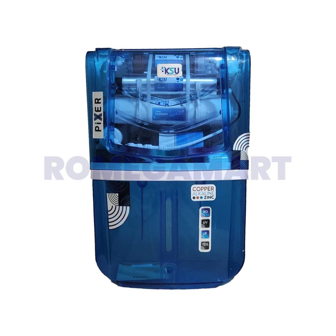 KSU Pixer Blue Transparent 12 Liter Storage Water Purifier For Domestic Use - A.R Enterprises