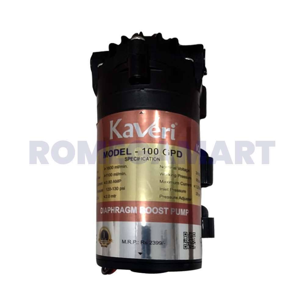 Kaveri 100 GPD Diaphragram Booster Pump 24V DC Suitable For All Of Domestic RO - EARTH RO SYSTEM