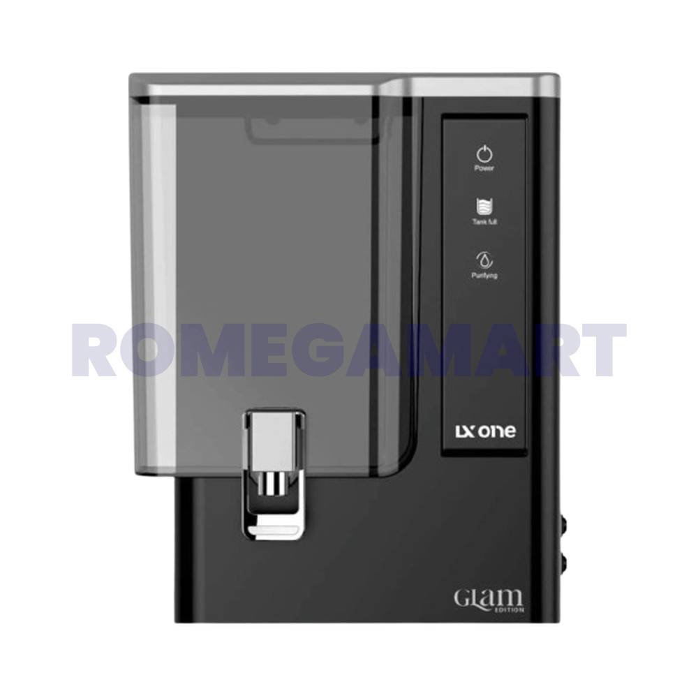 Lx One Glam Charcoal Black Metallic Color 12 Liter Storage Water Purifier - Rishi Enterprises