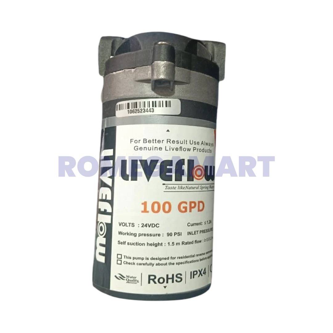 Live Flow 100 GPD Black Color Booster Pump Suitable For Domestic Use - Dev Home Appliance