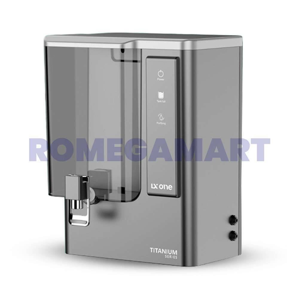 Lx One Titanium Series RO+UV+TDS+UF Gun Metal 13 Liter Storage ABS Plastic Material Water Purifier- JAZZ PURE WATER SOLUTIONS