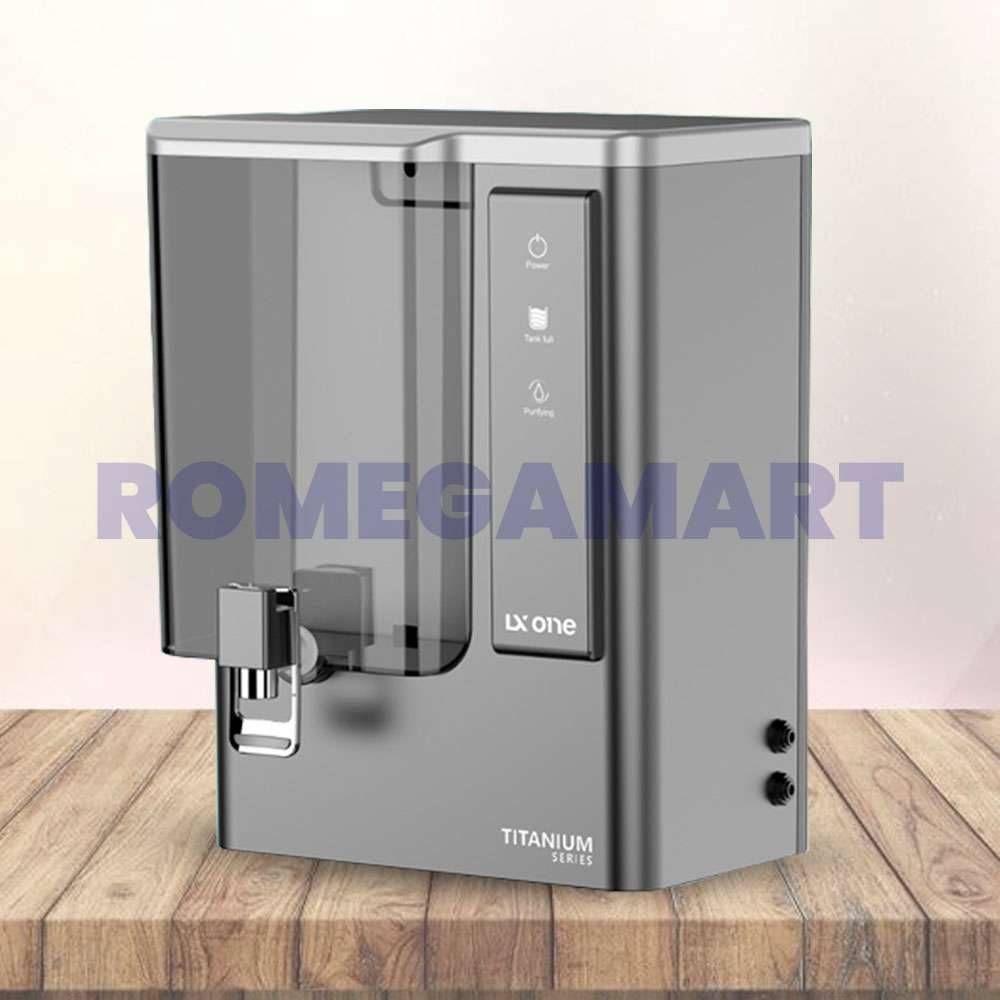 Lx One Titanium Series RO+UV+TDS+UF Gun Metal 13 Liter Storage ABS Plastic Material Water Purifier- JAZZ PURE WATER SOLUTIONS