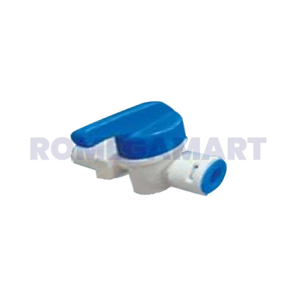 Manual Flush Valve White With Blue Color Head Suitable For Domestic - JAZZ PURE WATER SOLUTION