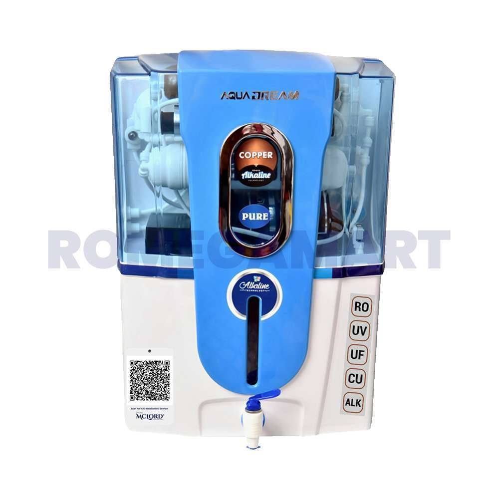 Mclord Aqua Dream 12 Liter Storage RO+UV+UF+CU+ALK Water Purifier For Domestic Use - MCLORD