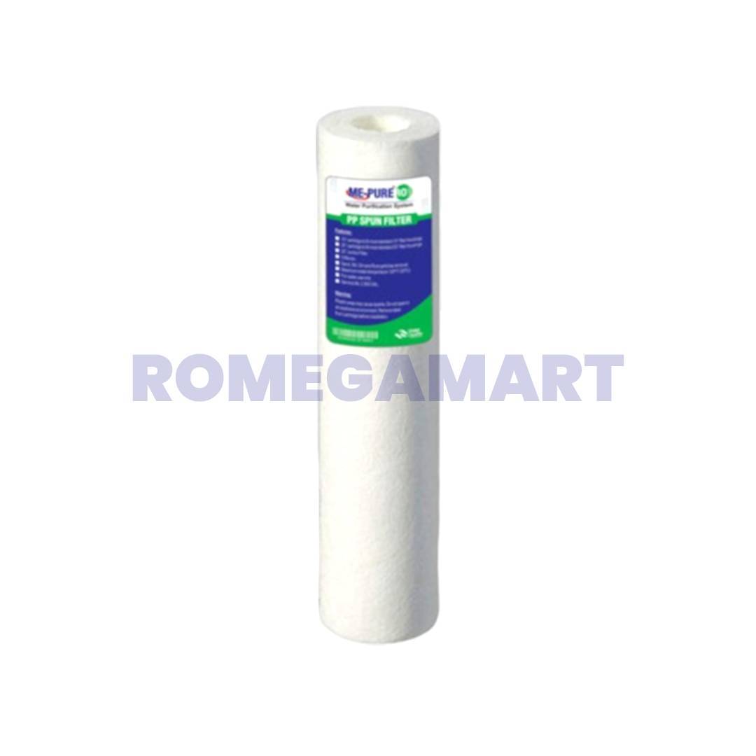 Mepure 10 Inch Spun Filter White Color Polypropylene Material Suitable For Domestic Use - Mepure RO Systems Pvt Limited