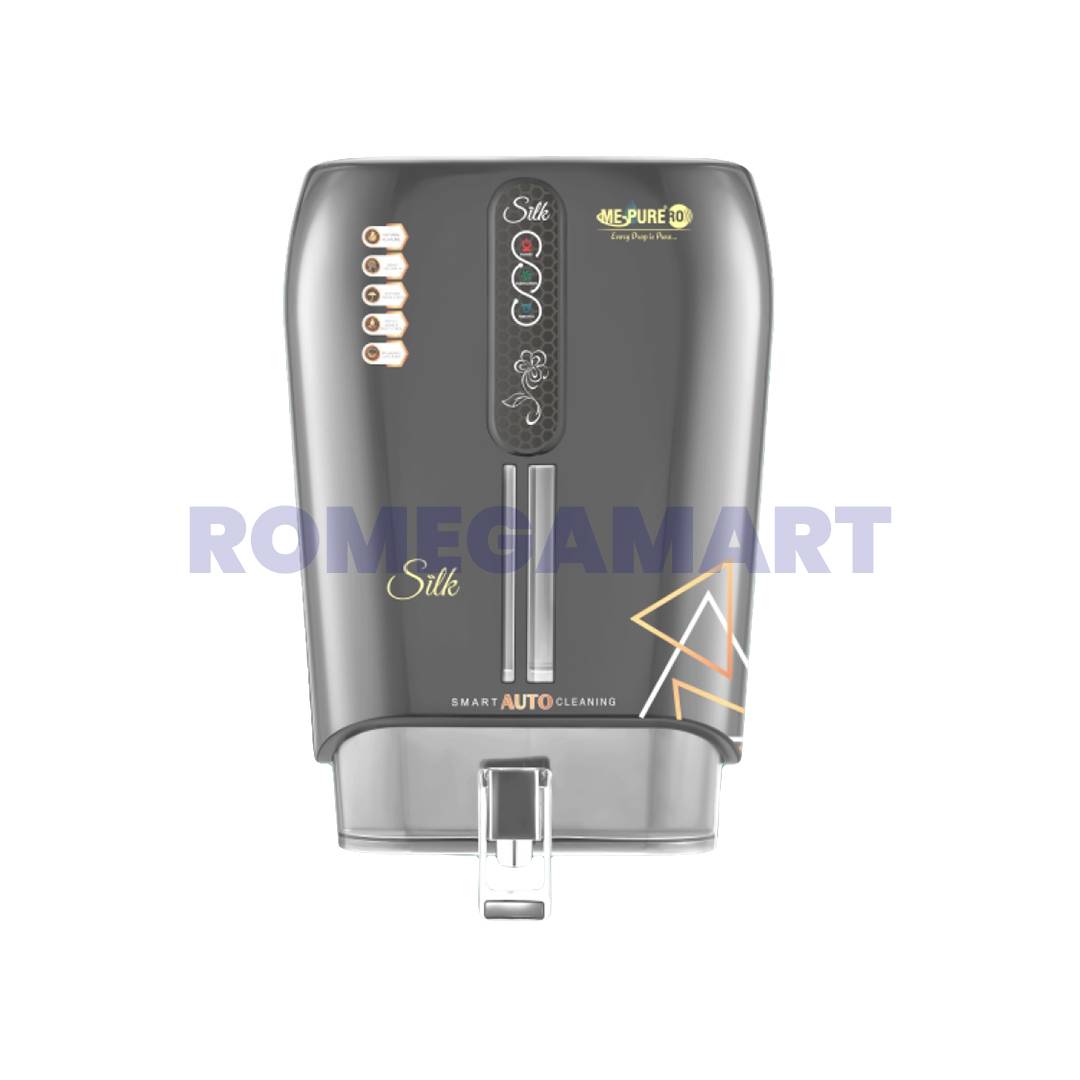 Mepure Silk ZINC+COPPER+ALKALINE Metallic Grey Color Smart LED Display 10 Liter Storage ABS Plastic Material Suitable For Domestic Water Purifier - Mepure RO Systems Pvt Limited