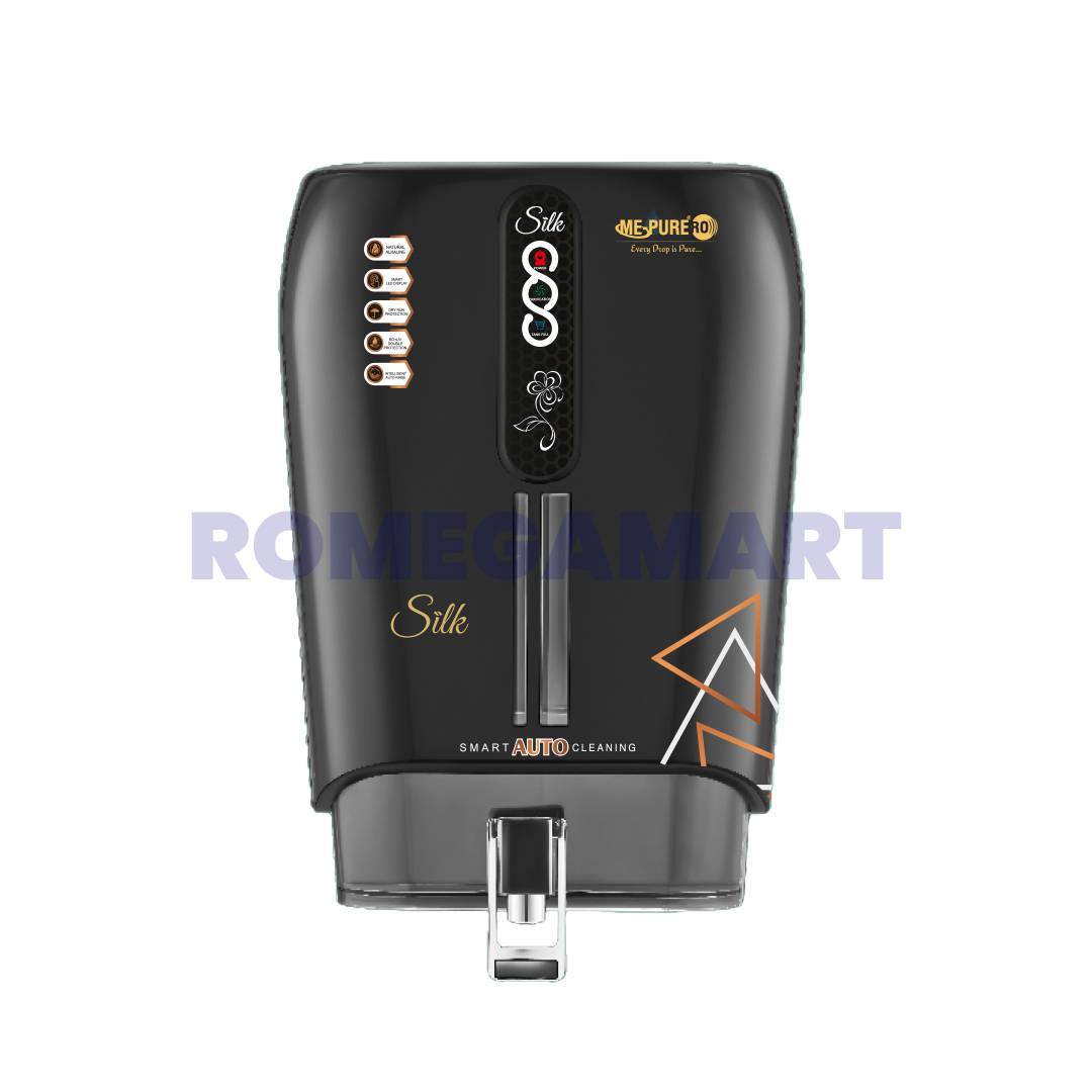 Mepure Silk ZINC+COPPER+ALKALINE Royal Black Color Smart LED Display 10 Liter Storage ABS Plastic Material Suitable For Domestic Water Purifier - Mepure RO Systems Pvt Limited