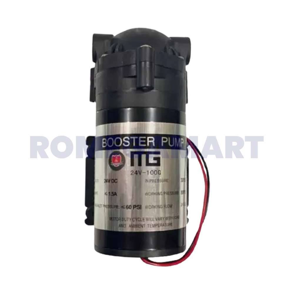 MG 100 GPD Booster Pump Black Color Suitable For Domestic RO - GTB JI WATER SOLUTION