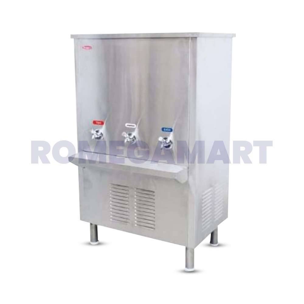 HWA Stainless Steel Silver Color Hot Normal And Cold Water Cooler 40-40 Liter Capacity - PITALIYA WATERTECH INDUSTRIES