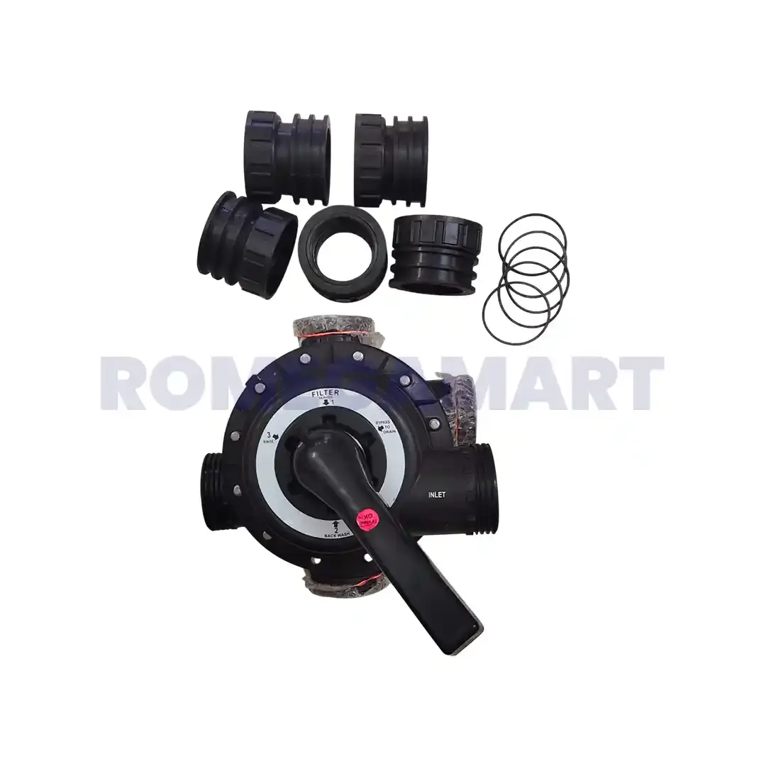 Multiport Valve 65 NB 2 Inch Side Mount Filter Black Color Plastic Material For Industrial Use – Enviro Tech System & Engineers