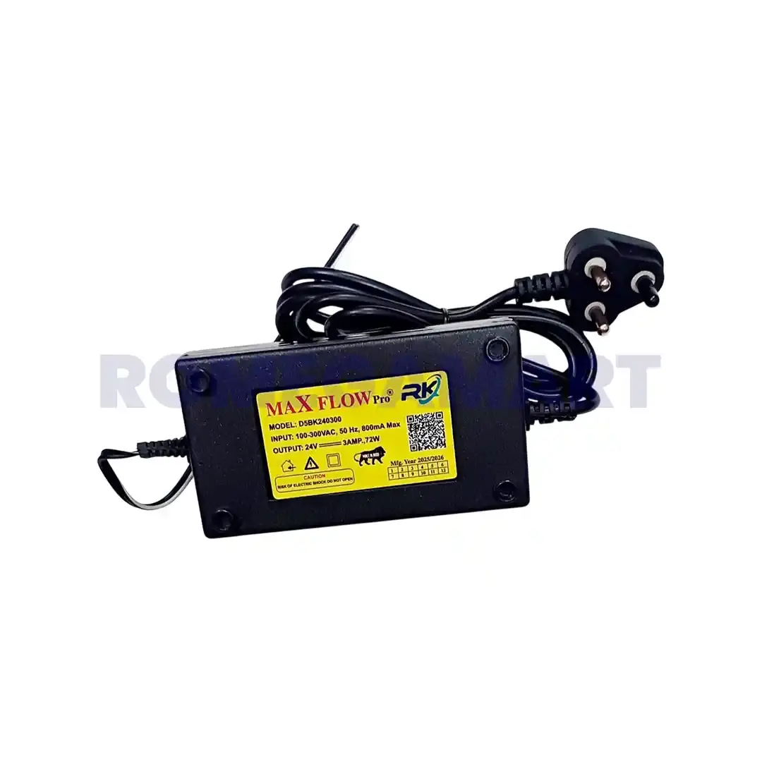 Maxflow SMPS 3 Ampere Black Color Polypropylene Material For Domestic RO - RADHA KRISHNA ENTERPRISES