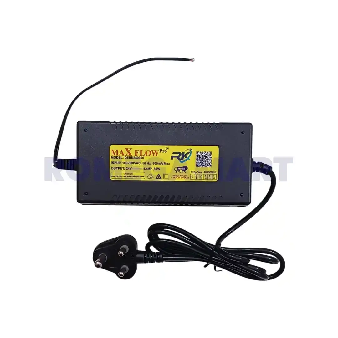 Maxflow SMPS 4 Ampere Black Color Polypropylene Material For Domestic RO - RADHA KRISHNA ENTERPRISES