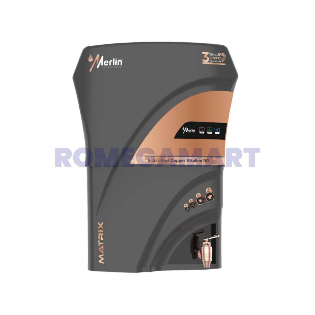 Merlin Matrix Copper Grey Color Alkaline Water Purifier 12 Liter - RK ENTERPRISES