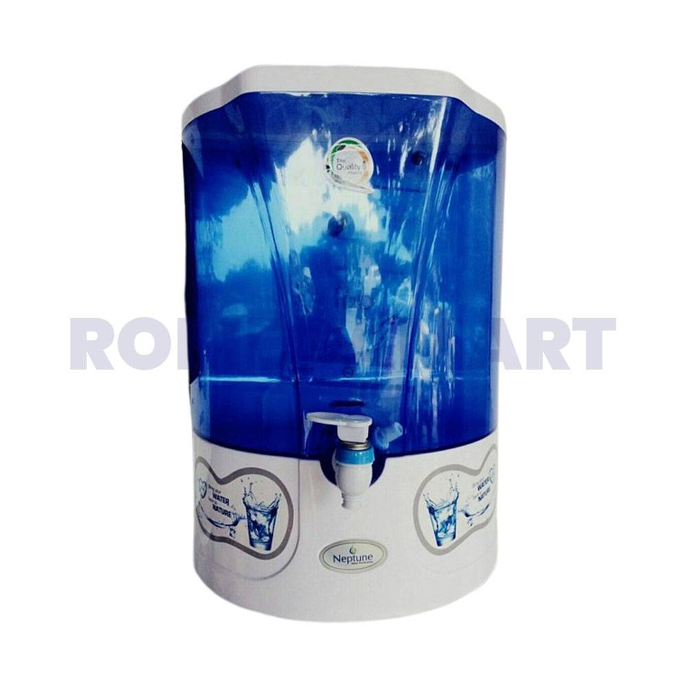 Neptune Blue Transparent 10 Liter Storage Water Purifier For Domestic Use - Galaxy Aqua Technology